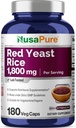 NusaPure Red Yeast Rice 1800mg 180 Capsule vegetale (non-GMO, Vegan)
