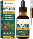 Uva Ursi Bearberry Drops Natural Diuretic Drops, Urinary Health & Kidney Cleanse Detox Herbal Supplement Support UTI & Water Away, Erauzi W/Dandelion Root Cranberry, Alcohol-Free Tincture.2oz