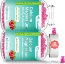 High Absorption Calcium Gummies, Calcium Magnesium Zinc with Magnesium Glycinate, Potassium, Vitamin D3 for Women & Men - Raspberry Flavored 120 Cts