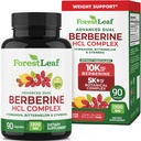 ForestLeaf Berberine Supplement - GLP-1 Inspired Formula - 1300mg per Serving - Ultra High Potency Berberine HCl koos Ceylon Cinnamon, Bitter Melon & Gymnema - Kaalujuhtimise tugi - 90 Caps