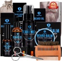 Beard Grooming Kit,Beard Kit with Beard Oil, Beard Growth Serum,Beard Wash, Beard Balm,Beard Brush, Beard Comb, Beard & Mustache Scisors Beard Growth Kit Gifts for Mend