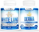 NutraPro Alb Lung de sănătate respiratorie și de sprijin + Derma - Dermal Repair Complex for Gloring Skin & Skin Hydration.