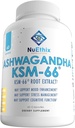 NuEthix Formulations Ashwagandha KSM 66, 500mg of KSM-66 Root Extract, Mood, Stress, & Cognitive Support, BioPerine Black Pepper Extract, Gluten Free, Vegetarian, Non-GMO, " Dairy Free, 60 Servings
