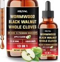13in1 Wormwood 액체 낙하 - 1900mg 전체적인 Cloves & 더 많은 것을 가진 까만 호두 Wormwood 액체 추출물 - 60 일 공급 - 2개 Fl Oz