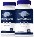 (2 Pack) Memo Force Pills, Lås upp din fulla potential med Memo Force Capsules - Stöder minne, fokus och koncentration, för balanserad hälsa och funktion, officiella Memo Force Reviews (120 kapslar)