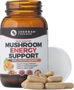 Complément de Champignons Énergie Support de Champignons Bio Capsules à base de plantes avec Reishi, Ginkgo, Rhodiola, Maca, Ginseng chinois, CoQ10 + Plus (60 Capsules)