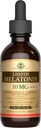 SOLGAR Liquid Melatonin 10 mg, Natural Black Cherry Flavor - 2 fl oz - Great for Jet Lag - Vegan, Gluten & Dairy Free, Kosher - 59 Servizos