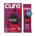 Cure Hydration | Plant-Based Electrolyte Drink Mix | No Added Sugar | FSA-HSA | Dehydration Relief Powder Made with Coconut Water | Non-GMO | Vegan | Box of 8 Packets - Berry Pomegranate