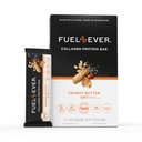 Kütus 4 Ever Collagen Protein Bars | 14G Valk, Gluteenivaba, Piimavaba, Ei Stevia või kunstlikud koostisosad Lisatud, Magustatud Meega | Maapähklivõi Kaera maitse (Box of 12)