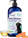 Petroli Pural Alaskan Salmon per als Dogs, Omega 3 fórmules, lliquid de peix gossos, pell i Coat suplementari per a Sheding, Syke i Allergies, EPA + DHA Fatty Acles, 32 ompolles d'oz