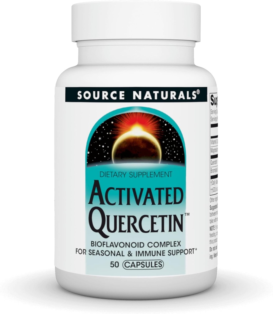 Font Naturals Activats Quercetin, complex bioflavanid, per a la implementació de les estacions i Imne - 50 Capules