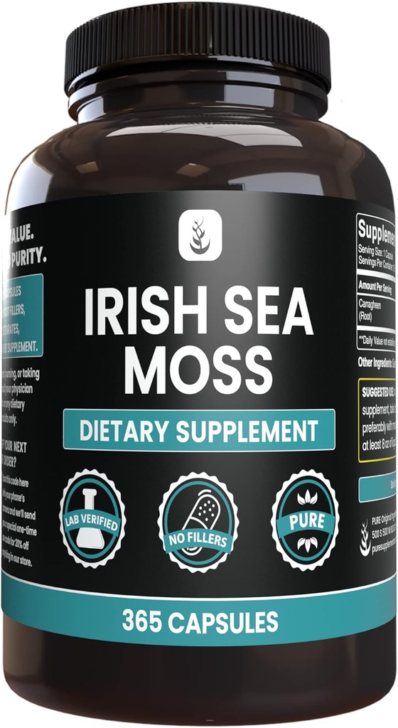 Puhdistusaineet Irish Sea Moss (365 kapselia)