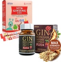 Gin Hongsam Saponin Cápsula Plus + VITA Ginseng Kids Pacote Premium