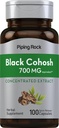 Piping Rock Black Cohosh Root Extract 124; 700 mg 124; 100 Kapsułek 124; koncentrat 124; Non- GMO, Gluten Free Supplement