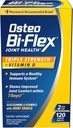 Osteeo Bi-Flex Triple La força amb la Vitamina D Glucosamina Chondroitin Eastroitin Health suplementariment, Cored tetes, Vermell, 120 comte
