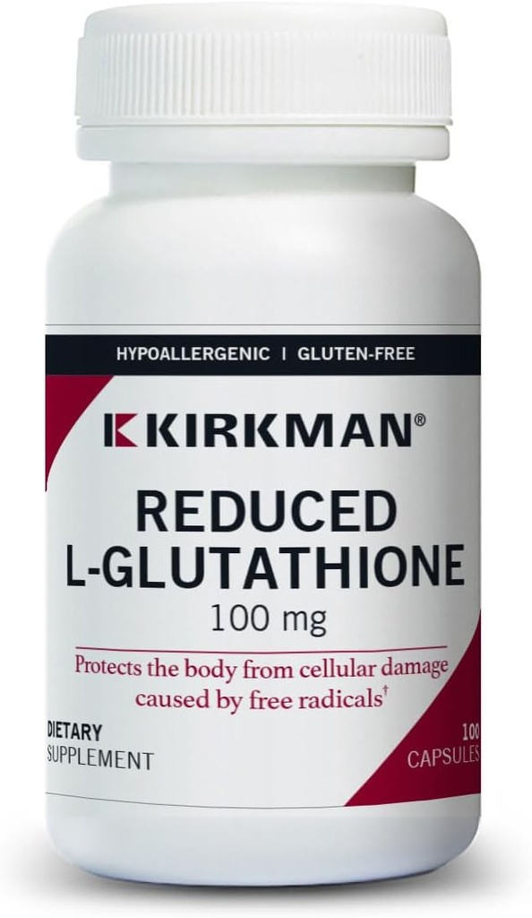 Kirkman Redusert L-Glutathione 100 mg - Hypoallergenic ® 100 Vegetariske kapsler