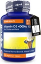 Zipvit Vitamin D3 4000iu x 360 Tabletten - Hohe Stärke Vitamin D | Unterstützt Knochen & Muskelfunktion - hält Immunsystem | Vegetarisch - 12 Monate Versorgung