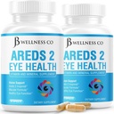 JB Wellness AREDS 2 Oční vitamin & minerální doplněk, Obsahuje Lutein, Vitamin C, Zeaxanthin, Zinek & Vision Enhance Dodatek - 120 Počet