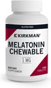 Kirkman - Melatonin 1 mg Chewable tts - 100 taules - Promots Dorm - Refresca la Mint Flavor - Hypoallgenic
