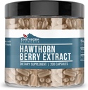 Jordbårne elementer Hawthorn Berry Extract 200 kapsler, ren og ufortynnet, ingen tilsetningsmidler