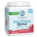 Sunwarrior Clear Protein Powder Plant-Based Water Mix, Vegan and Refreshing Protein and Hydration Supplement 10g Per Serving Raspberry Flavored 420g Tub 30 Servings