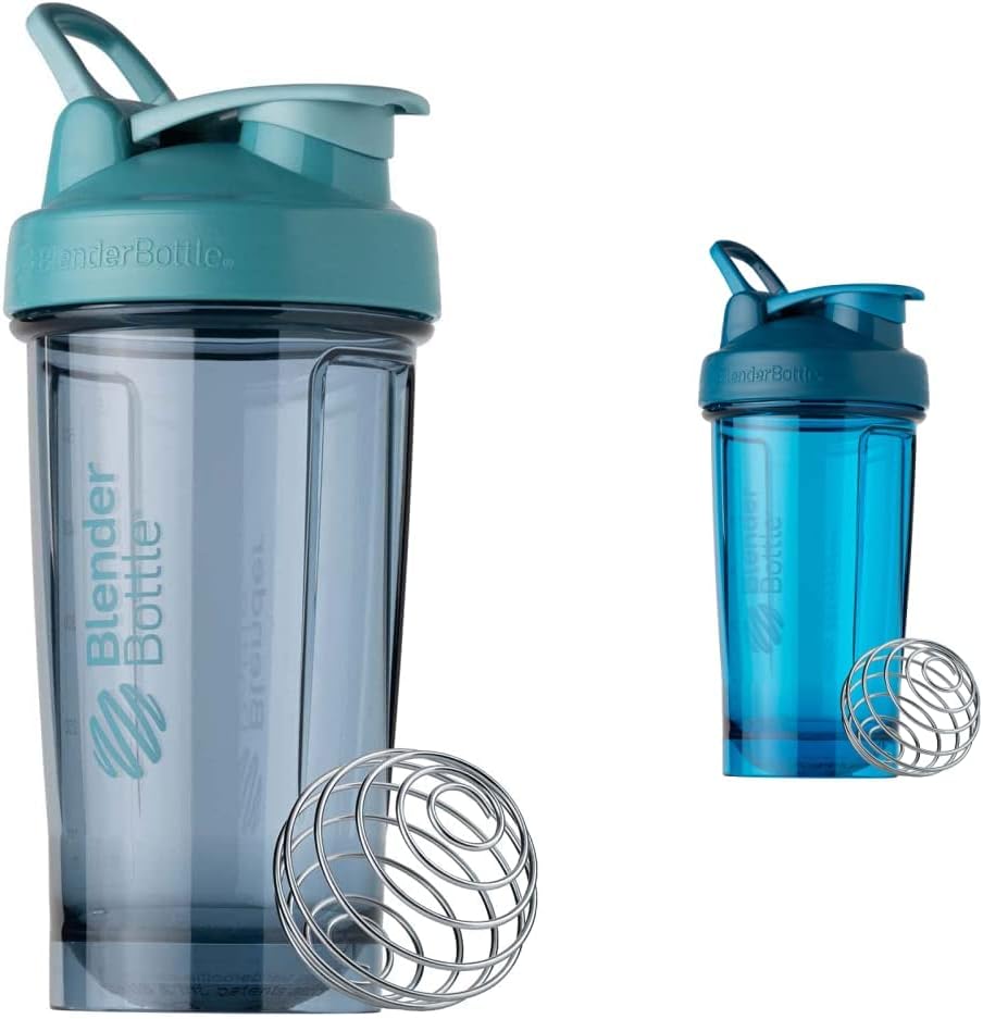 BlenderBottle Shaker Flaske Pro Series Perfekt for Protein Shakes and Pre Workout, 24-Ounce, Cerulean Blå og Ocean Blå