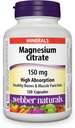 Webber Naturalsﾮ Magnesium Citrates High Absorption 150 mg 120 Capsules