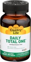 Country Life Daily Total One med järn - Full Spectrum Digestive Enzyme Blend - 60 vegetariska kapslar