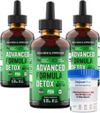 Salutem VitaTM Liquid Advanced Formula Detox - Test Cup ilə Detox Kit: Total Body Cleanse - Toxin Removal üçün əlavə - 3 Pack - 2 Fl Oz (20 Xidmət)