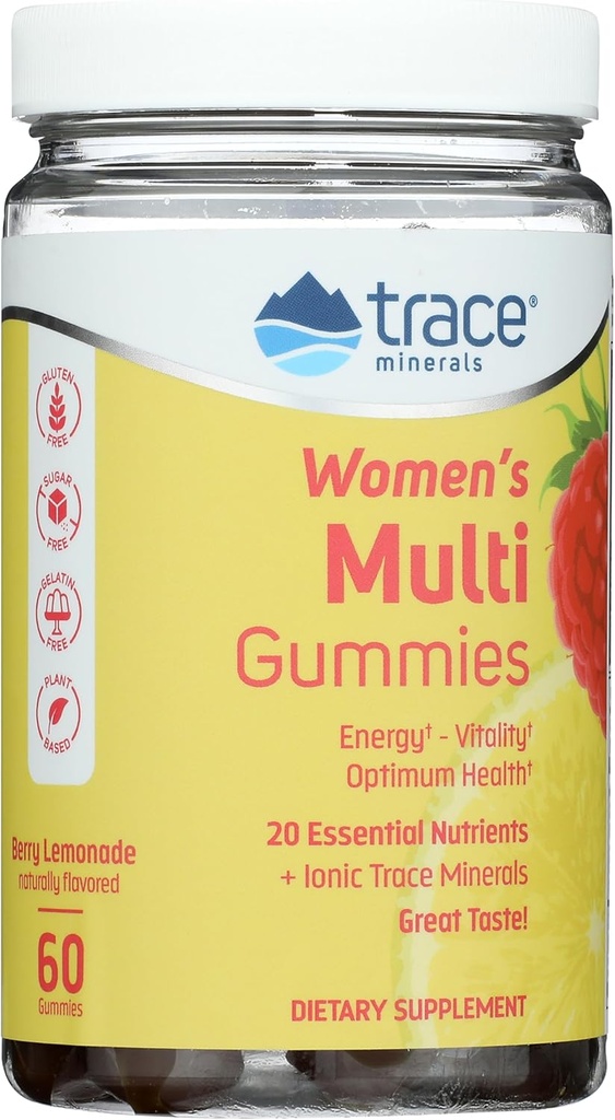 Sekti mineralus Moterys Multi Gummies Berry Lemonade Flavor 60 ct