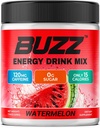 Morning Buzz Energy Drink Powder - Energy Boost Drink Mix - Enerxía sen azucre con antioxidantes - Morning Kickstart e Sports Nutrition Endurance Product - 30 servizos, Watermelon, 8 onzas
