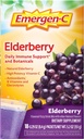Emergen- C Elderberry Fizzy Drink Mix, Elderberry Immotive Support, Naturalne aromaty, Witamina C o dużej mocy, 18 Hrabia
