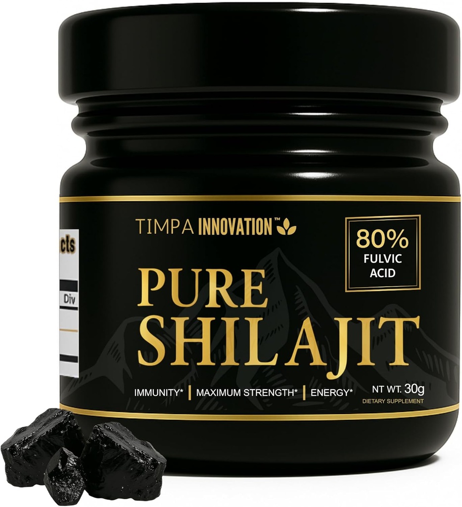 Autentàtic Himàlaia, Shilajit Resin, Chilajil para Hombre 100 original, 100% pura puntuació d'or Shlajit, amb 85+ Trace Mines i un 80% d'àcid Fulvic, per a homes i Dones 30g 50 Serving