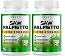 (2 Pack) Saw Palmetto prostate dodatek za moške, 3-v-1 Prednosti, DHT bloker rast las in beta blokator, zdravje sečil, prostate funkcija podpora, 2 Mesec oskrbe