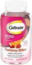 Caltrate Gummy Bites 500 מ"ג Calcium ותוסף ויטמין D, Black Cherry, Strawberry, כתום - 100 Count