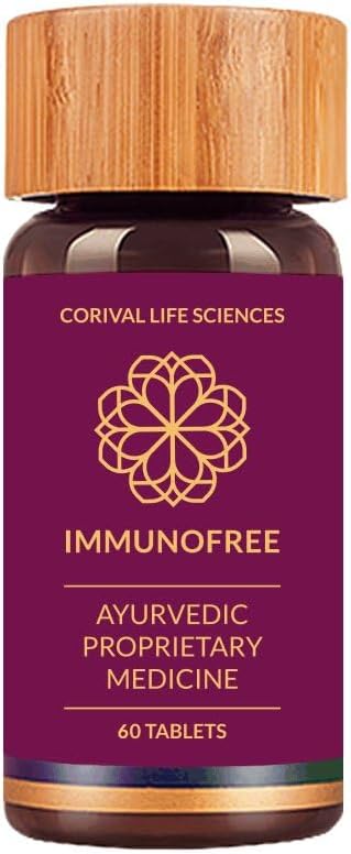 Biogetica Immunofree Herbal Supplement for Immune Support - Mistura de Potente Natural de Tulsi, Kalmegh, Yashtimadhu & Giloy para Immune Boost - 100% Vegan - 60 Comprimidos