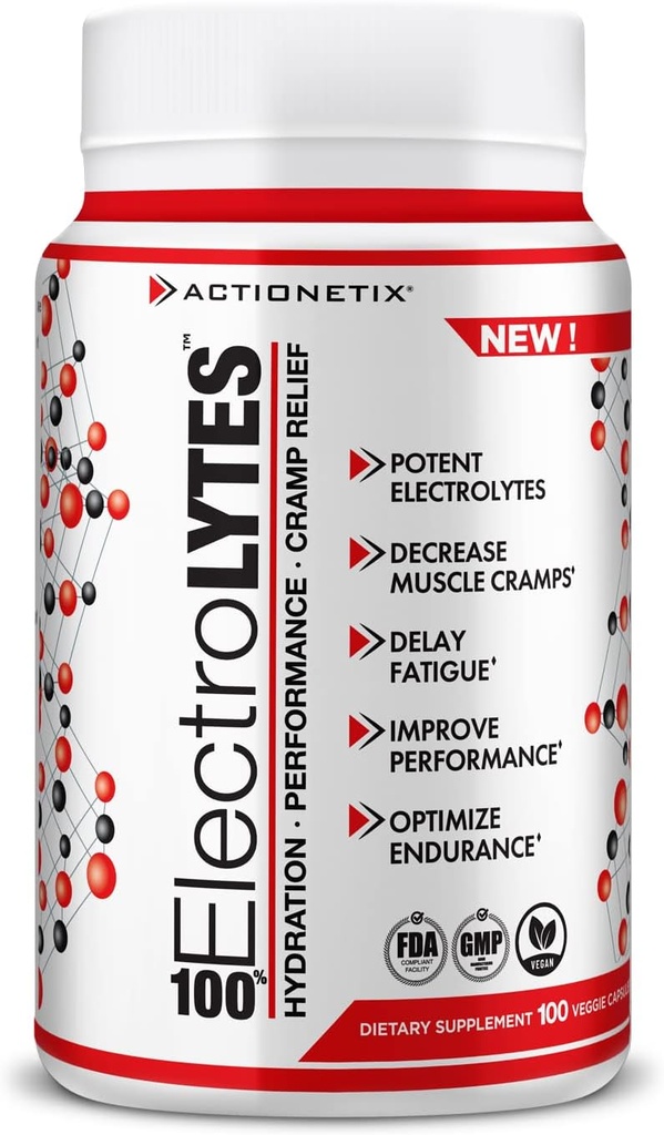 Electrolytes (100 caps) - Hydration Tablets - Electrolyte Replacement Pills for Quick & Lasting Rehydration - Stimulant Free Electrolyte Capsules, Salt Capsules, Salt Tabs, Hydration Pills