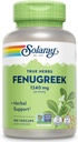 SOLARAY Fenugreek Semente 1240 mg, Soporte de dixestión saudable e máis, Vegan e Lab Verificado para Calidade, 90 Servizos, 180 VegCaps
