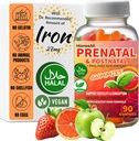 ما قبل الولادة: " فيغان " ، هالال، غلاتين فري مع فولات، Iron " Biotin , Supports Pregnancy, Postpartum Energy " Hair Health