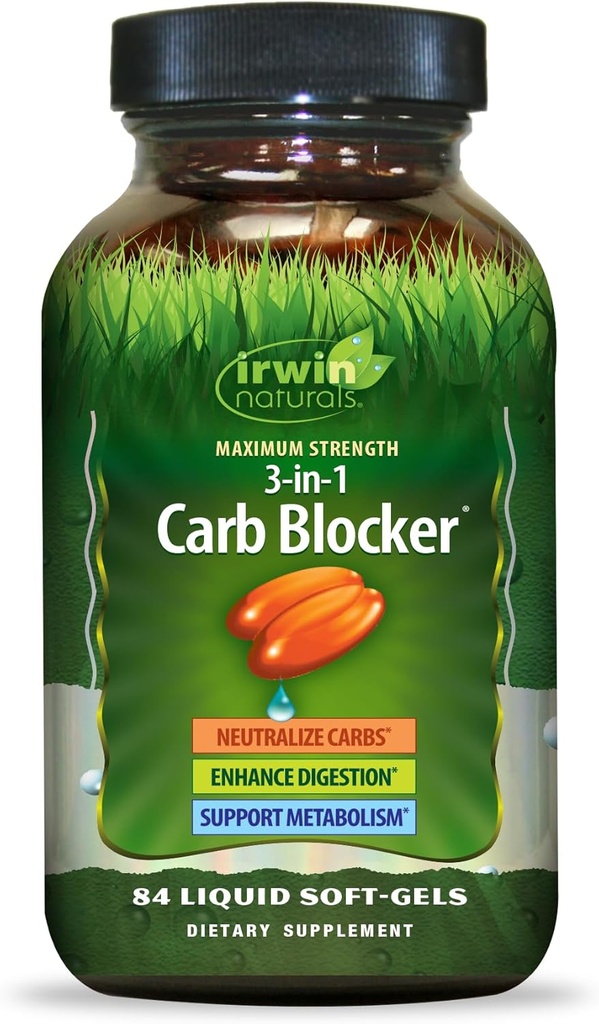 Irwin Naturals Največja moč 3- v-1 Carb Blocker 84 Count