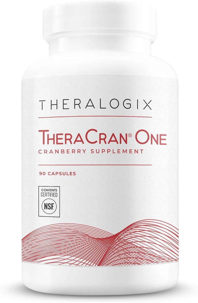 Theralogix TheraCran One Cranberry Capsules - 90-дневная поставка - Дополнение для мужчин и женщин - для поддержки здоровья мочевыводящих путей * - 36 мг растворимых PAC на капсулу - NSF Certified, 90 Count (Pack of 1)