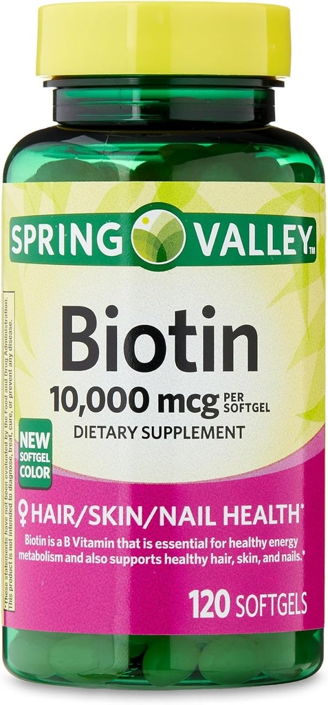IKJ Biotin Hair / Skin / Nails Health Dietary Supplement Softgels, 10 000 µg, 120 gróf