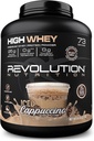 Revolution Nutrition, High Wei, Protein Powder 6LB, Wei Isolaat, Glutenvrij, Lean Muscle Mass for Men & Women, 25g Protein Per Scoop, 2.7kg, 73 Servers (Iced Cappuccino, 6 Pond)