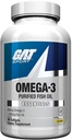 GAT SPORT Omega-3 Fish Oil, High Potency EPA, DHA, Beyin, GLP1 Desteği, 90 Softgels