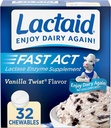 LACTAID Fast Act Chewables Vanilla Twist 32 Tablets (Pack of 3)