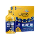 Wipala Energy Gel, Banana cocos, 12 paquets - Cafeine Free, Certed Vegan, no GMO - Neteja l'Energia Per a l'exercici d'Endurància, executant- se i el rendiment