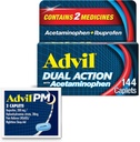 Advial Doual Action with Acetamisophen and Ibuprofen (Doce Equivaly) สําหรับ 8 ชั่วโมงบรรเทาความเจ็บปวด, Coted 144 Ctells and 2 Ct.