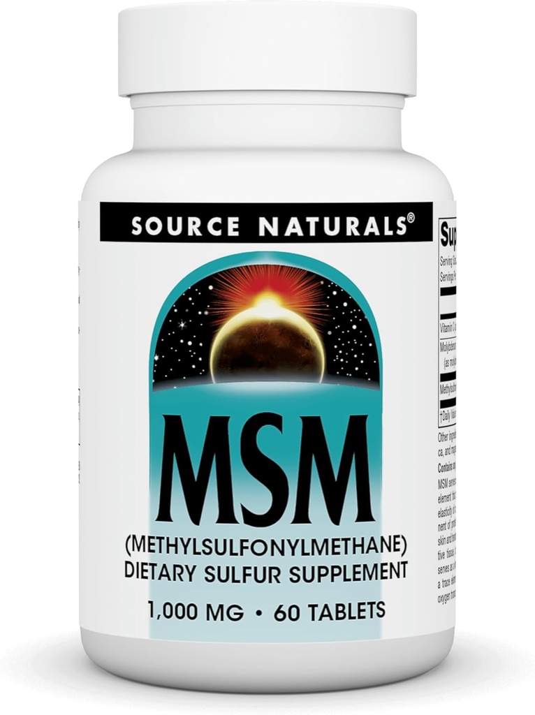 Fonte Natural HSH (metilsulfonilmetano), um Suplemento de Sulfer Dieta, 1.000 MG - 60 Comprimidos