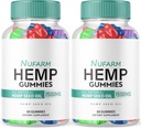 (2 Pack) Nufarm hemp Gummies - פורמולה רשמית - NewFarm Gummies with Performance Hemp Extract, Nu Farm Gummies Great Taste, Bio Heal Big Size Gummy, New 2023 1500 מ"ג פריק חדש (120 מסטיק)