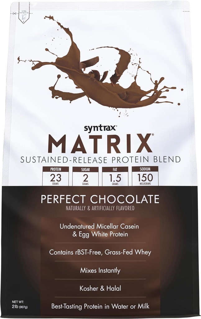 Syntrax Nutrition Ma trận - hỗ trợ-Release Protein, Chocolate hoàn hảo 2 lbs.